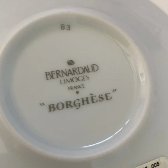 Borghese - BERNARDAUD cup and saucer set - Vintage - Picture 10 of 10